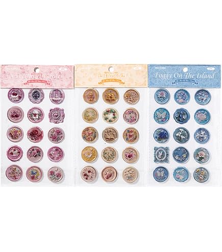 Amazon.co.jp: シーリングシール 幻の華 18枚入り（9デザイン×2